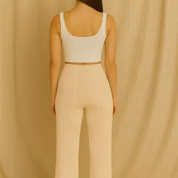 fabflee Pack of 2 Women Comfort Fit Multicolor Cotton Blend Trousers image 4