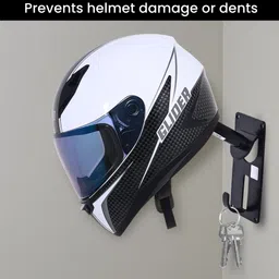 rollyware Wall mount Round Ball Bike, Helmet, Key , Jacket Organizer Hook Helmet stand Hook 2 image 2