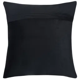 HOSTA HOMES Black & Silver Set of 2 Ethnic Motifs Velvet Square Cushion Covers image 2