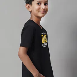 Friskers Boys Typography Printed V-Neck Slim Fit T-shirt image 3