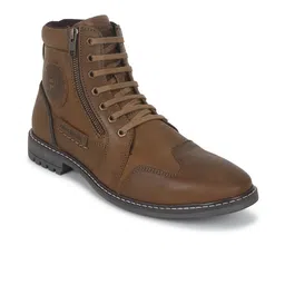 Royal Enfield Men Leather Biker Boots-image-2