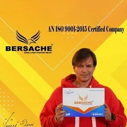 BERSACHE Men Leather Mid-Top Chelsea Boots image 2