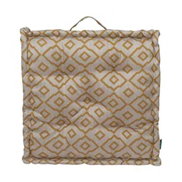 S9home by Seasons Grey & Mustard Yellow Printed Floor Cushions image 3