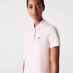 Lacoste Women Polo Collar Cotton T-shirt-image-33