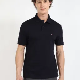 Tommy Hilfiger Men Self Design Polo Collar Cotton T-shirt-picture-49