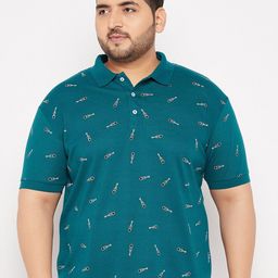 THE MILLION CLUB Plus Size Conversational Printed Polo Collar Cotton Casual T-shirt-picture-41