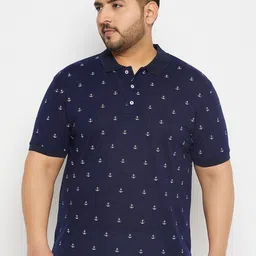 THE MILLION CLUB Plus Size Conversational Printed Polo Collar Cotton Casual T-shirt-picture-38