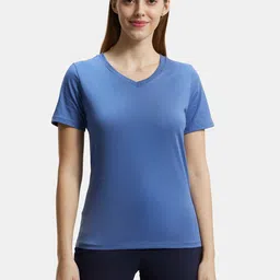 Jockey Cotton Rich Relaxed Fit Solid V Neck T-Shirt-picture-20