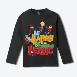 Wear Your Mind Boys Marvel Graphic Printed Round Neck Pure Cotton T-shirt-picture-19