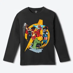 Wear Your Mind Boys Avengers Graphic Printed Round Neck Pure Cotton T-shirt-image-89