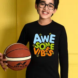 NUSYL Boys Black Printed Cotton T-shirt-picture-27