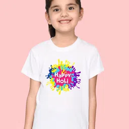 NUSYL Girls Holi Printed Cotton T-shirt-image-12
