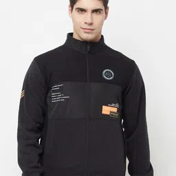 Octave Men Black & White Typography Printed Sweatshirt-image-0