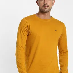 Red Flame Round Neck Long Sleeves Regular Fit Cotton Casual T-shirt-image-73