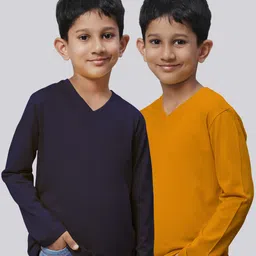 Friskers Boys Pack Of 2 V-Neck Pure Cotton Sports T-shirt-picture-18