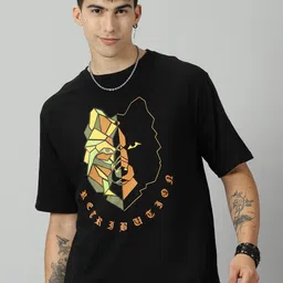 THE HOLLANDER Graphic Printed Drop-Shoulder Sleeves Oversized Fit Cotton T-shirt-picture-35