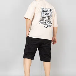 CHKOKKO Plus Size Typography Printed Drop-Shoulder Sleeves Oversized T-shirt-picture-28