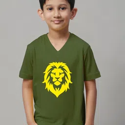 Friskers Boys Printed V-Neck Cotton T-shirt-picture-11