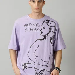 THE HOLLANDER Graphic Printed Drop-Shoulder Sleeves Oversized Fit Pure Cotton T-shirt-picture-16