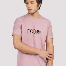 Greylongg Typography Printed Round Neck Casual T-shirt-image-87