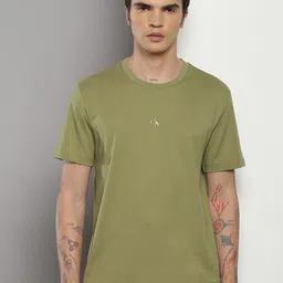 Calvin Klein Cotton Round Neck Short Sleeves Casual T-shirt-picture-33