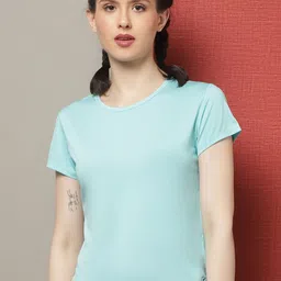 Friskers Women V-Neck Raw Edge T-shirt-image-88