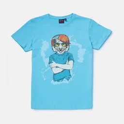 Gini and Jony Infant Boys Graphic Printed Raw Edge Round Neck Cotton T-shirt-picture-30