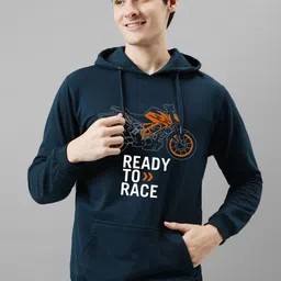 ADRO Men Printed Hooded Sweatshirt image 1