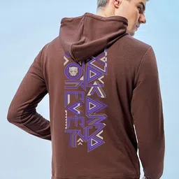 Bewakoof Black Panther Printed Hooded Cotton Pullover Sweatshirt-picture-17