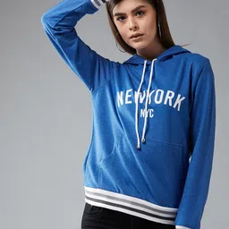 Miss Chase Typography Printed Pure Cotton Hooded Sweatshirt-picture-32