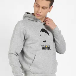 Campus Sutra Grey Typography Printed Hooded Cotton Sweatshirt-picture-32