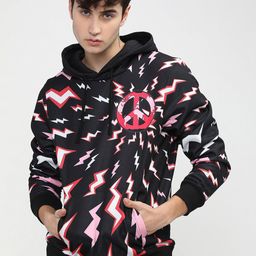 HIGHLANDER Men Black & Red Printed Hooded Sweatshirt-picture-46