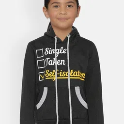 SINI MINI Girls Black Printed Hooded Sweatshirt-image-71