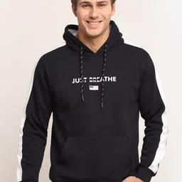 Cantabil Typography Printed Hooded Neck Fleece Sweatshirt-image-15