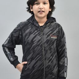 Crimsoune Club Boys Abstract Printed Hooded Front Open Sweatshirt-picture-18
