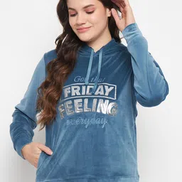 Camey Typography Embroidered Velvet Hooded Sweatshirt-picture-28