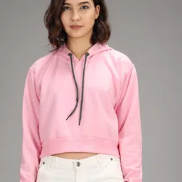 Imsa Moda Hooded Fleece Crop Sweatshirt-picture-37