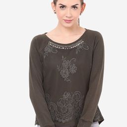 Porsorte Women Olive Green Sweatshirt-picture-7