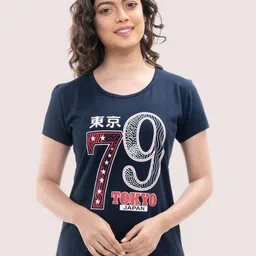 StyleAOne Typography Printed Cotton T-shirt-image-47