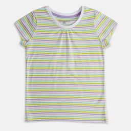 Pantaloons Junior Girls Striped Round Neck Cotton T-shirt-picture-25