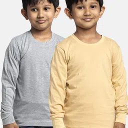 Friskers Boys Pack Of 2 Solid Running T-shirt-picture-17