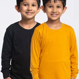 Friskers Boys Pack Of 2 Solid Running T-shirt-image-89