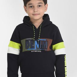 Crimsoune Club Boys Navy Blue Graphic Printed Hooded Sweatshirt-picture-18