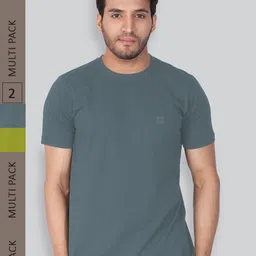 LUX NITRO Pack Of 2 Round Neck Anti Odour Lounge T-Shirts-image-84