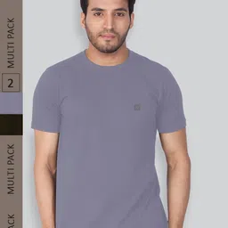 LUX NITRO Pack Of 2 Round Neck Anti Odour Lounge T-Shirts-picture-35