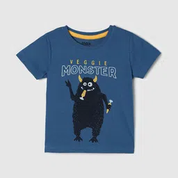 max Boys Graphic Printed Round Neck Cotton T-shirt image 1