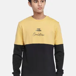 Coolsters by Pantaloons Boys Yellow Colourblocked Cotton Sweatshirt-picture-12