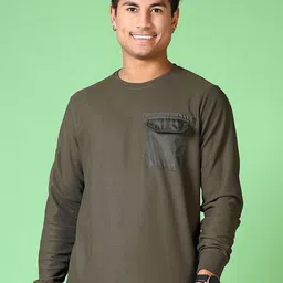 V-Mart Men Colourblocked Round Neck Sweatshirt-image-53