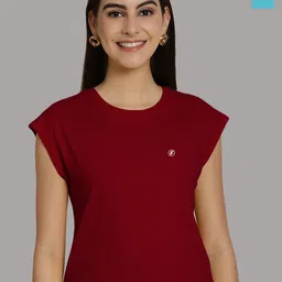 Friskers Women Maroon 2 Extended Sleeves T-shirt-image-15