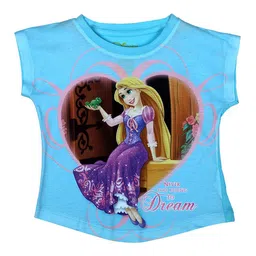 Disney by Wear Your Mind Girls Blue Printed Extended Sleeves T-shirt-picture-12